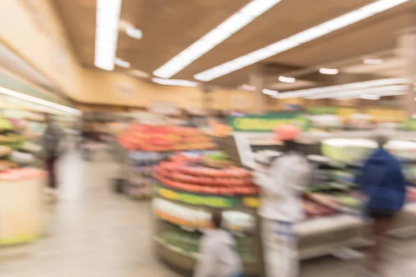 Onscherpe Achtergrond Afbeelding Klant Winkelen Bij Lokale Supermarkt San Francisco — Stockfoto