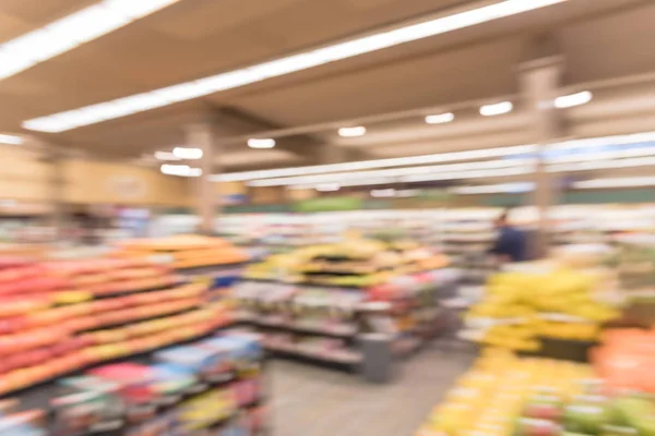 Onscherpe Achtergrond Afbeelding Klant Winkelen Bij Lokale Supermarkt San Francisco — Stockfoto