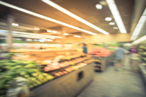 Vintage Toon Onscherpe Achtergrond Afbeelding Klant Winkelen Bij Lokale Supermarkt — Stockfoto