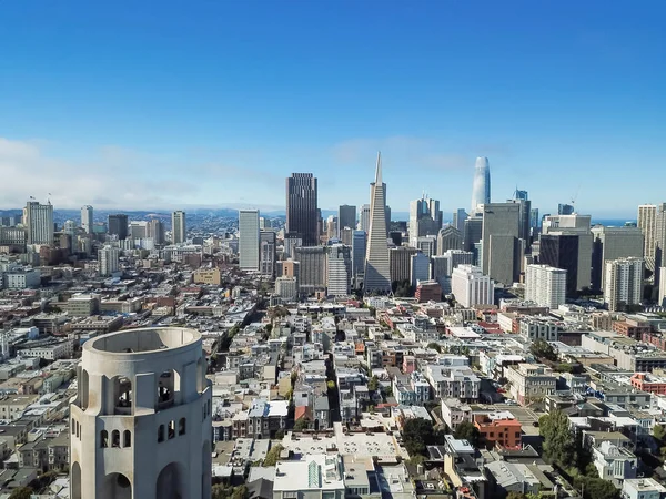 Vista Aérea Del Distrito Financiero Del Centro San Francisco Desde —  Fotos de Stock