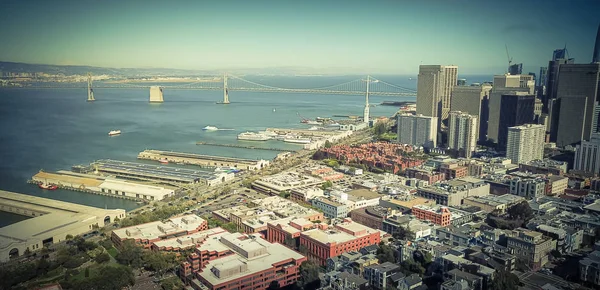 Vista Aérea Panorámica Frente Mar San Francisco Con Barrio Jackson —  Fotos de Stock