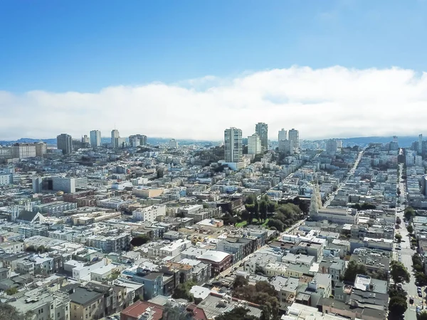 Vista Aérea Histórica Colina Rusa Paisaje Ondulado Colina San Francisco —  Fotos de Stock