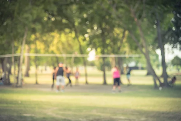 Grupo Imágenes Borrosas Gente América Latina Jugando Voleibol Aire Libre — Foto de Stock