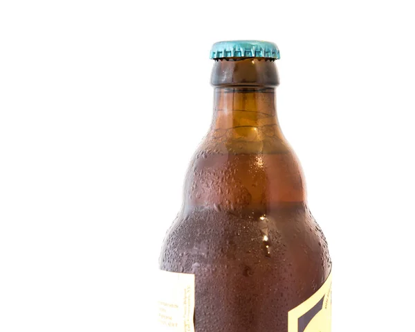 Irving Aug 2018 Close Studio Shot Bottle Belgian Tripel Abbey — Fotografia de Stock