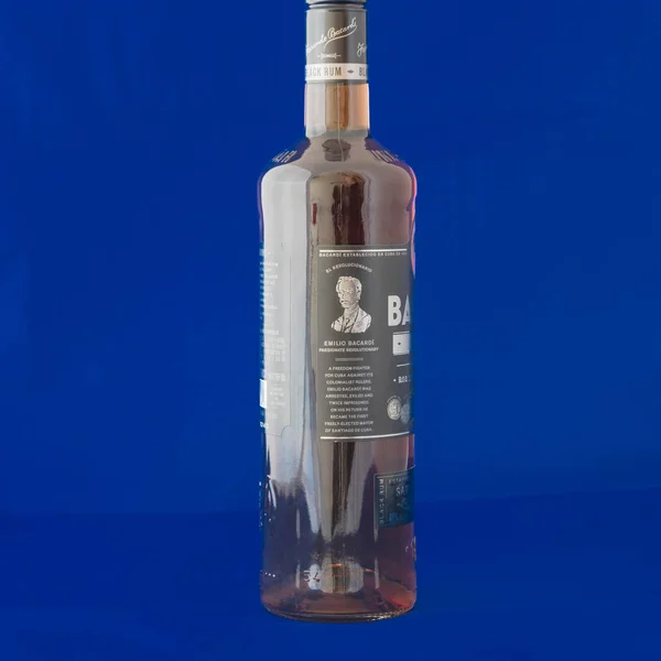 Irving Aug 2018 Close Studio Shot Side View Bottle Bacardi — Fotografia de Stock