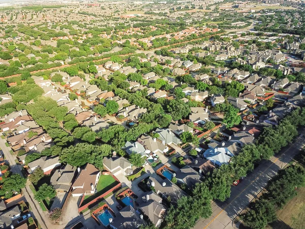 Aerial View Suburb Growing Dallas Downtown Irving Texas Usa Bird — Stock Photo, Image