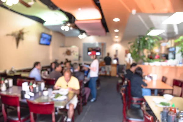 Bewegung Verschwommenes Bild Einer Kleinen Und Menge Pho Restaurant Houston — Stockfoto