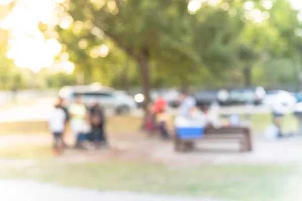 Gruppo Immagini Sfocate Locali Latini Godono Barbecue Bear Creek Park — Foto Stock