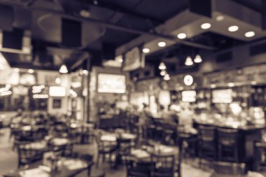 Vintage sesi bulanık görüntü spor ve bamya, Tv, klasik sayaç, Masa ve sandalyeler Houston, Texas, istiridye barı bize. Happy Hour bar, akşam yemeği arka plan. Gece kulübü, ızgara bar kavramı