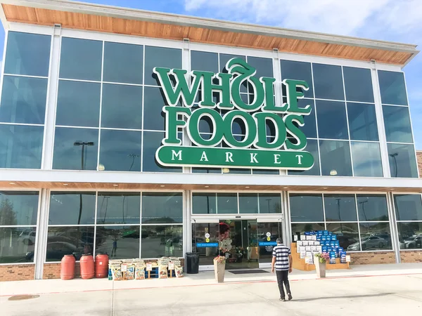 Irving Aug 2018 Facade Entrance Whole Foods Market Store Sunny — Stock Photo, Image