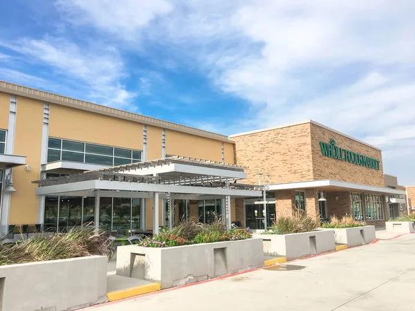 Irving Ago 2018 Exterior Logotipo Tienda Whole Foods Market Soleada — Foto de Stock