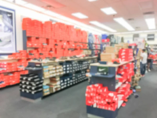 Blurred Image Footwear Retail Store America Defocused Large Collection Different — Stock Photo, Image