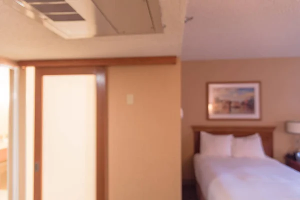 Quarto Duplo Típico Desfocado Closet Hotel Americano — Fotografia de Stock