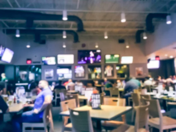 Blurred Abstract Sports Bars Restaurants Usa Defocused People Watch Sports — Stock Photo, Image