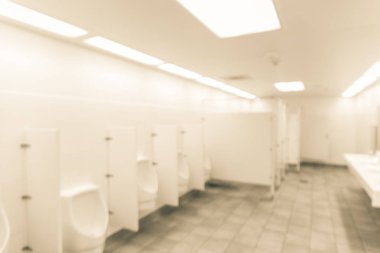 Bulanık soyut temiz beyaz genel erkekler tuvaleti Texas, Amerika mobilya mağazasında dekorasyon