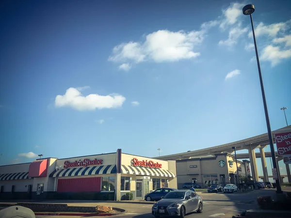 Lewisville Usa Sep 2018 Entrada Fachada Steak Shake Cerca Autopista — Foto de Stock