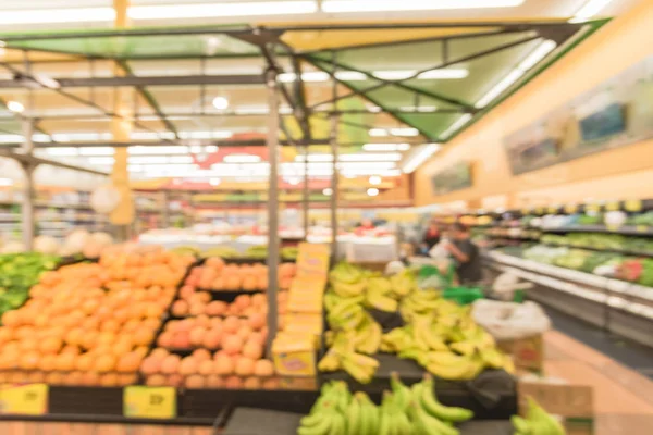 Beeld Wazig Mensen Winkelen Bij Lokale Latino Amerikaanse Supermarktketen Usa — Stockfoto