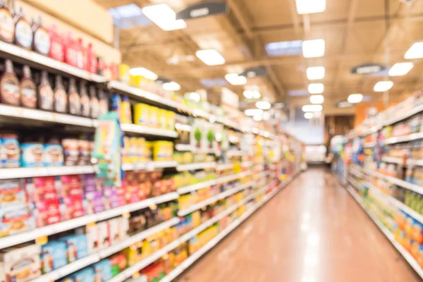 Blurred Natural Coffee Tea Water Bottled Tea Energy Drinks Aisle — Stock Photo, Image