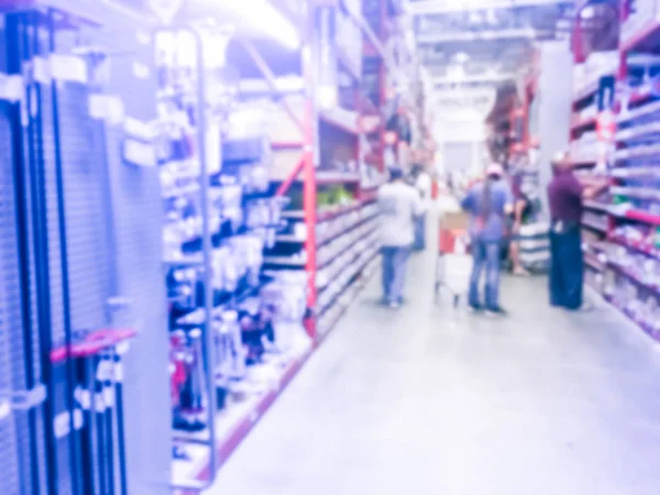 Vintage Tone Blurred Abstract Customer Shopping Pipe Fittings Tubing Valves — Stock Photo, Image