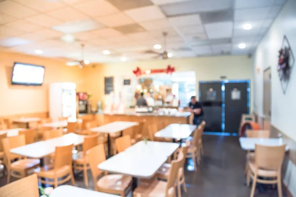 Interior Borroso Café Expreso Restaurante Tailandés Centro Houston Texas Mesas —  Fotos de Stock