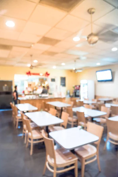 Interior Borroso Café Expreso Restaurante Tailandés Centro Houston Texas Mesas —  Fotos de Stock