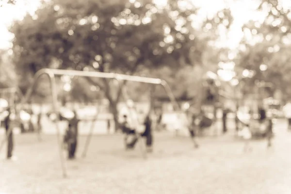 Bokeh Vintage Borrou Crianças Swing Movimentado Playground Público Nos Eua — Fotografia de Stock