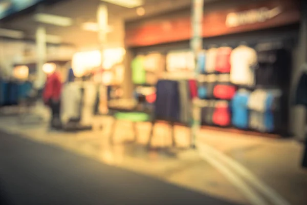 Tom Vintage Imagem Borrada Interior Loja Roupas Esportivas Fitness América — Fotografia de Stock