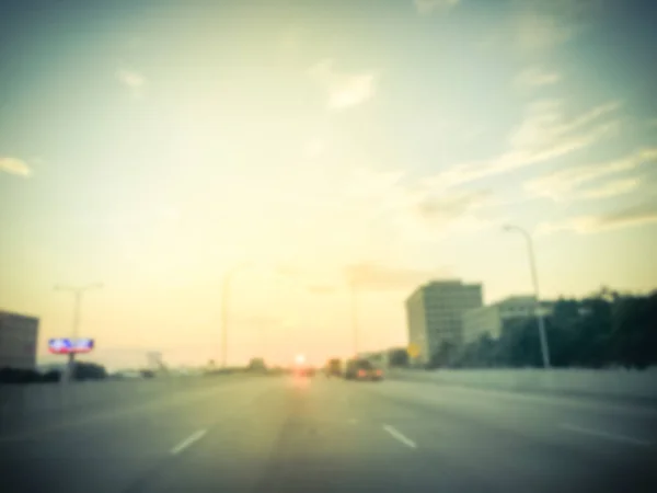 Blurred Interstate 635 635 Highway Irving Richardson Texas America Sunrise — Stock Photo, Image