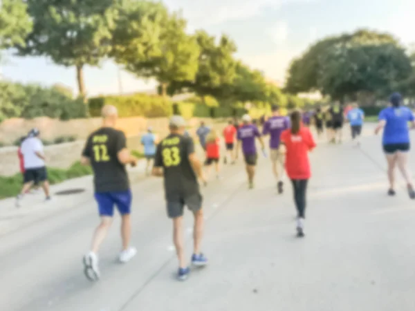 Hareket Bulanık Grup Koşucu Tüm Yeteneklerin Richardson Texas Kurumsal Challenge — Stok fotoğraf