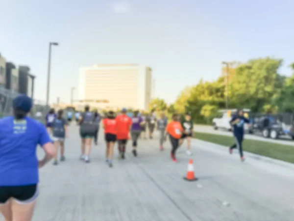 Motion Blurred Group Runners All Abilities Corporate Challenge Race Richardson — Stock Photo, Image