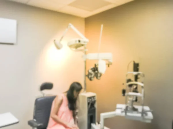 Blurred Abstract Asian Woman Patient Eye Laser Specialists Waiting Her — Stock Photo, Image