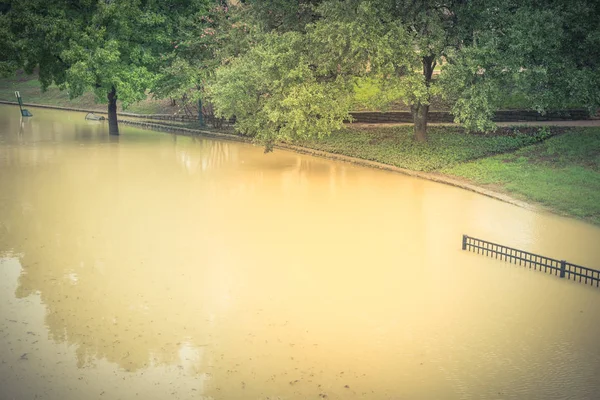 Flash Flood Espalhando Área Dallas Fort Worth Texas Eua Trilha — Fotografia de Stock