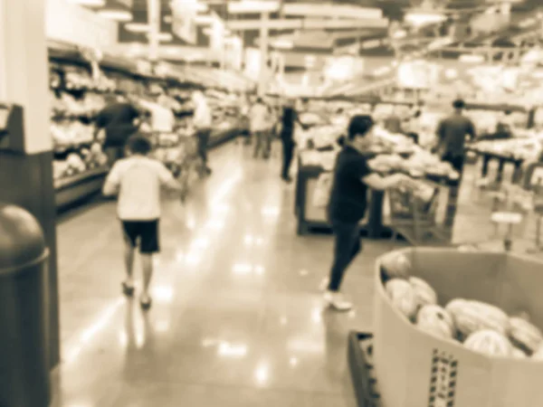 Tom Vintage Desfocado Cliente Compras Frutas Legumes Frescos Supermercado Irving — Fotografia de Stock