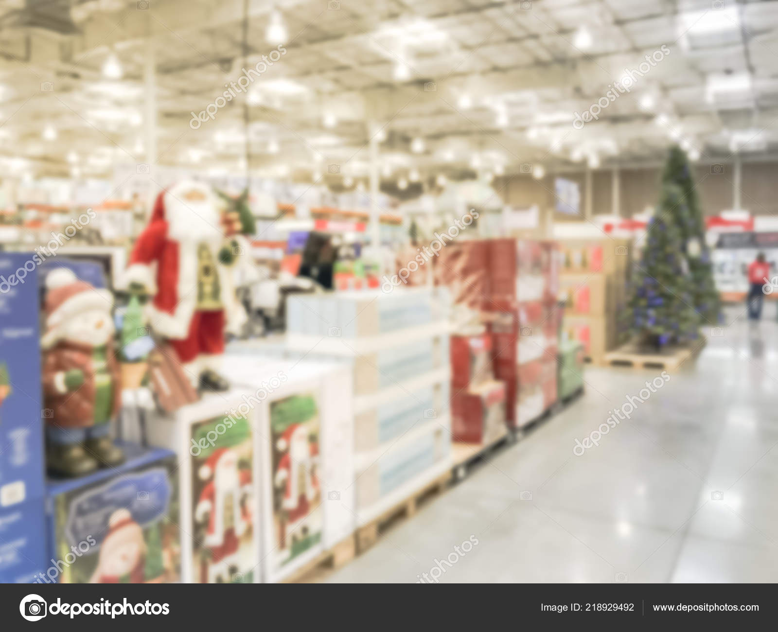 Blurred Abstract Artificial Christmas Trees Lights Home Decor Led