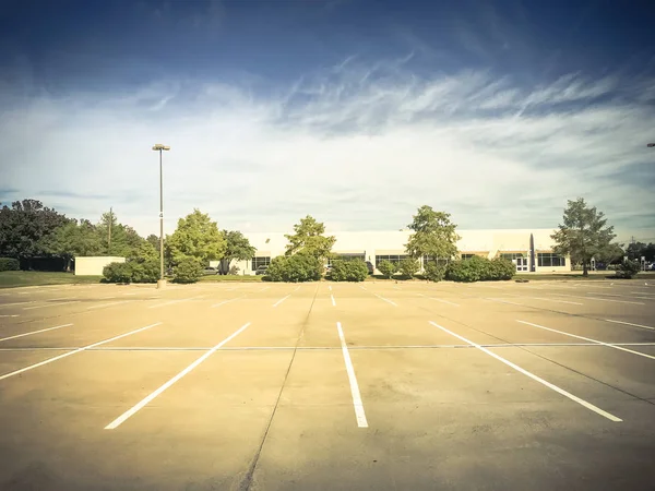 Vintage Tono Vacío Grandes Estacionamientos Oficinas Parque Negocios América Nube — Foto de Stock