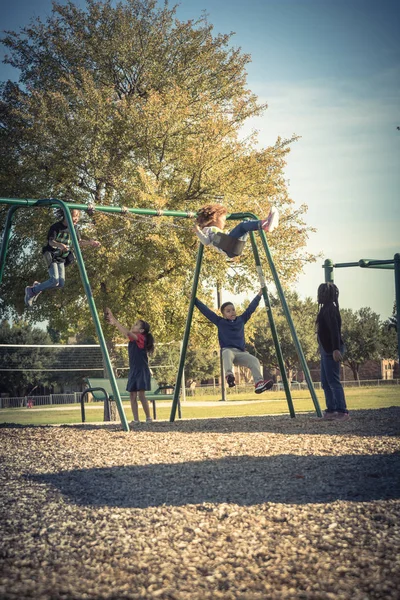 Dallas Usa Nov 2018 Vintage Tone Beautiful Playground Public Park — Stock Photo, Image