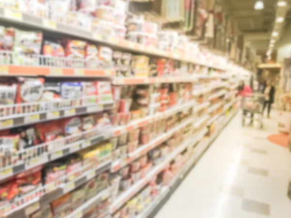 Pohybu Rozmazaný Zákazníka Nakupování Různých Sušených Nudlí Asijské Supermarketu Texasu — Stock fotografie