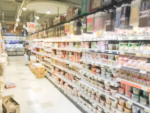 Motion Blurred Customer Shopping Variety Dried Noodles Asian Supermarket Texas — Stock Photo, Image