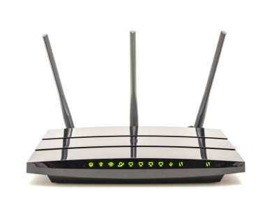 Kablosuz yönlendirici kablo modem bağlantısı durum ışığı ile çalışma