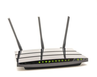 Kablosuz yönlendirici kablo modem bağlantısı durum ışığı ile çalışma