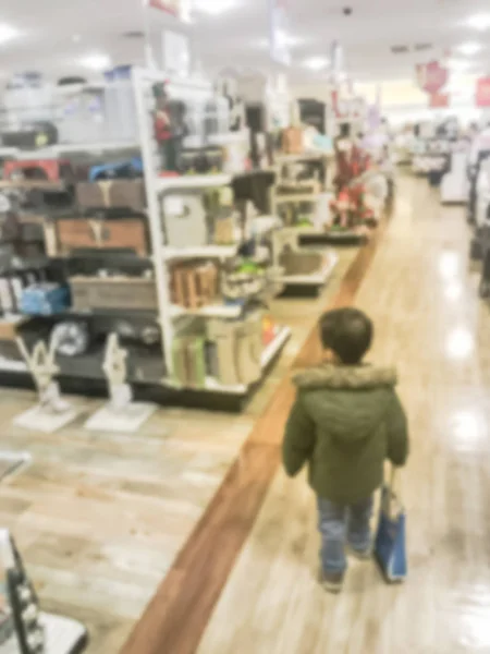 Hareket Bulanık Müşteri Noel Alışveriş Bölümünde Ekran Teksas Abd Perakende — Stok fotoğraf