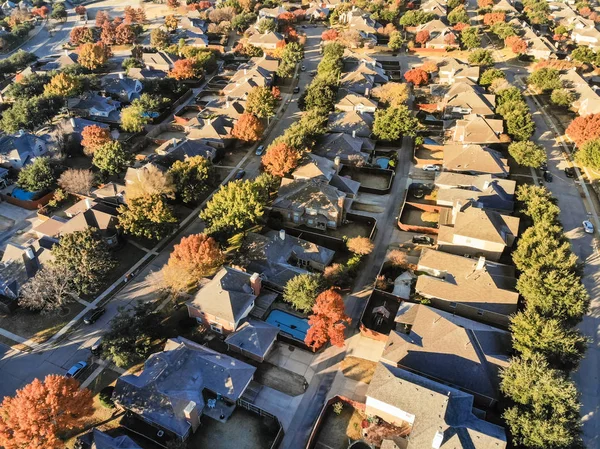 Aerial View Planned Unit Development Suburbs Dallas Texas Usa Autumn — Stock Photo, Image