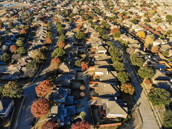 Luchtfoto Gepland Eenheid Ontwikkeling Voorsteden Van Dallas Texas Usa Herfst — Stockfoto