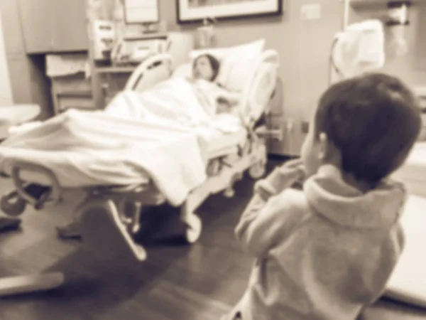 Hareket Emek Amerikan Hastanesi Nde Doğum Odasında Vintage Sesi Bulanık — Stok fotoğraf