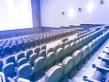Bulanık soyut Amerika'da boş bir sinema