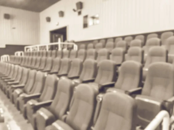Vintage Tone Blurred Abstract Empty Cinema America — Stock Photo, Image