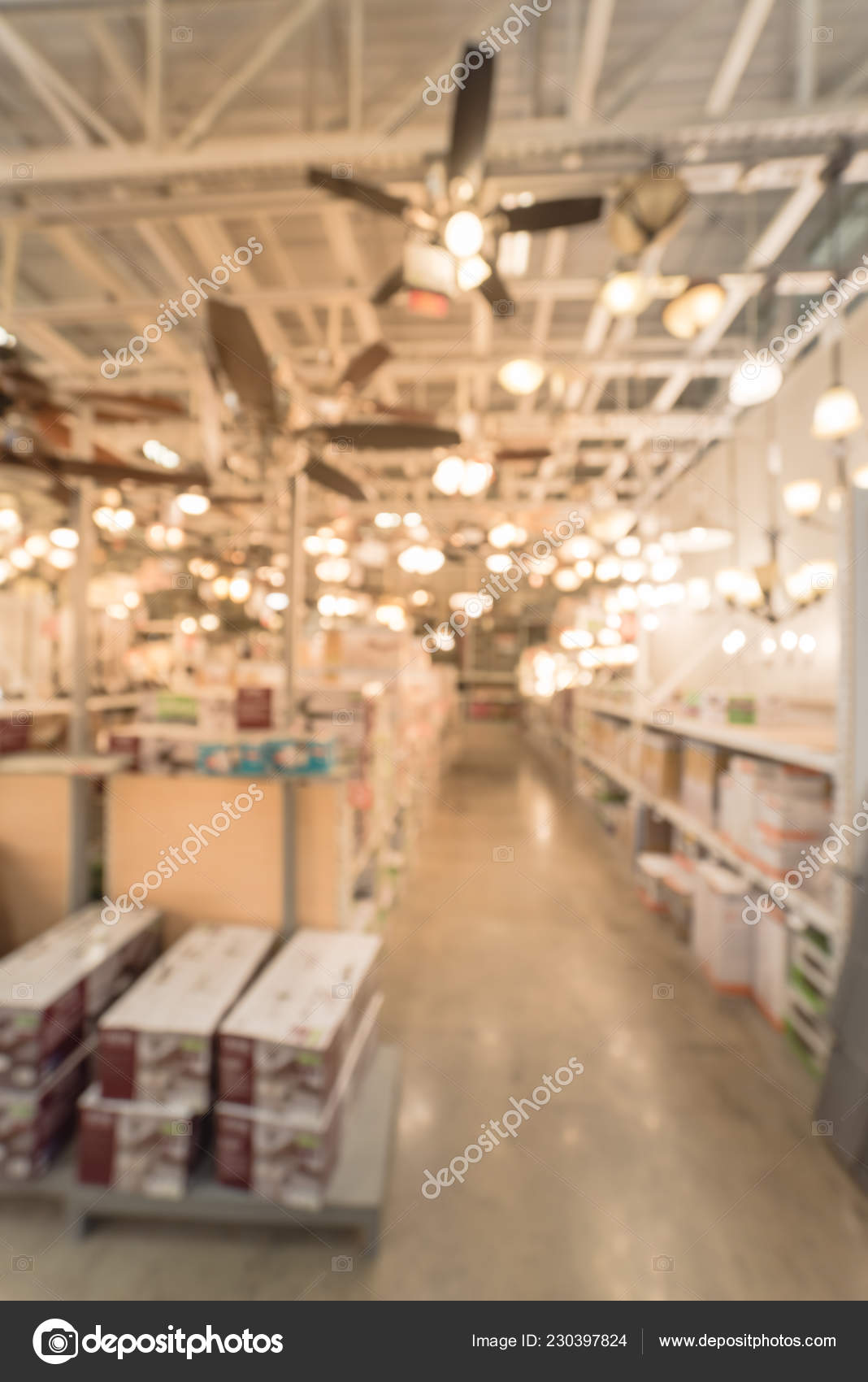 Blurry Abstract Wide Selection Ceiling Fans Lights Display
