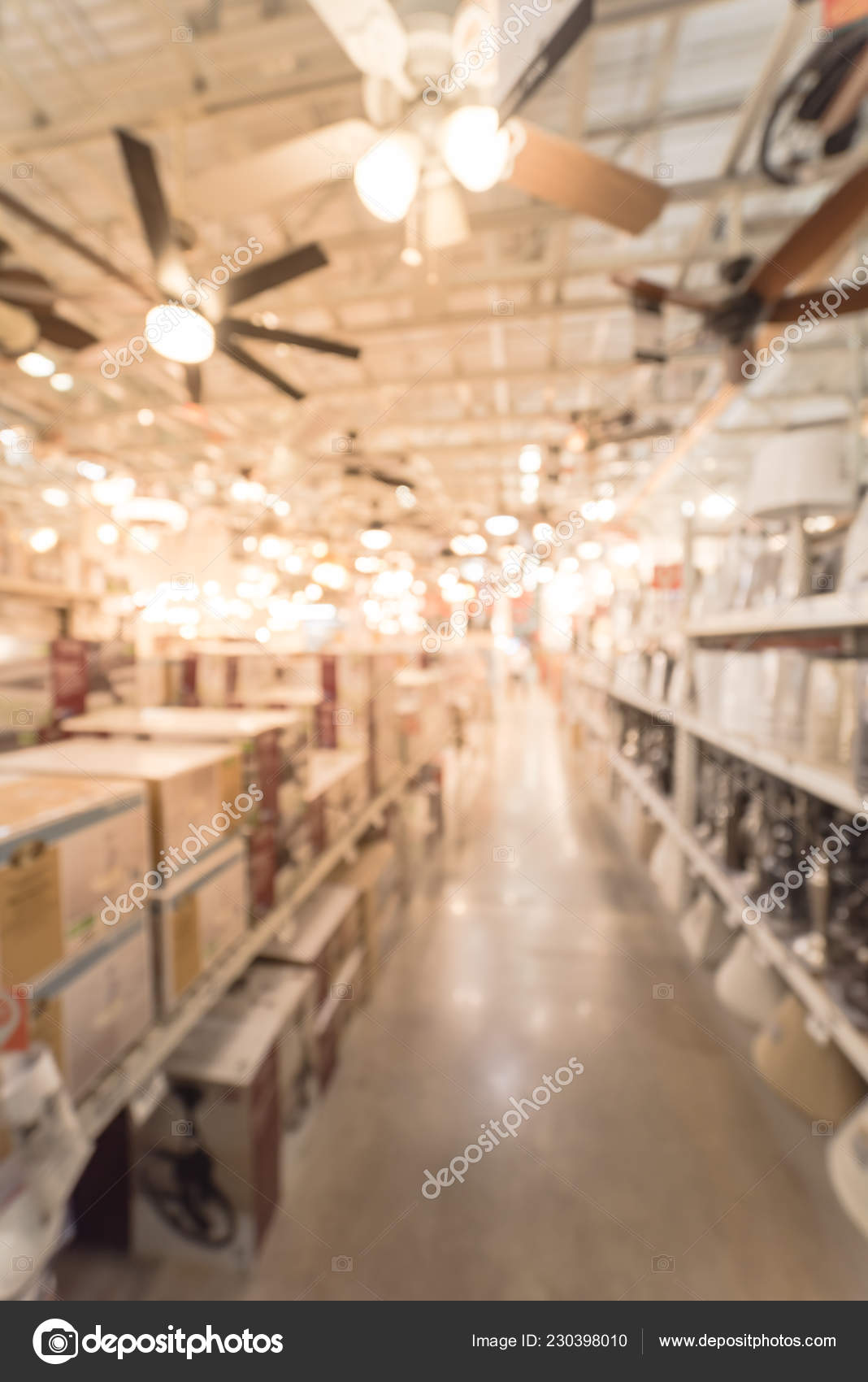 Blurry Abstract Wide Selection Ceiling Fans Lights Display Home