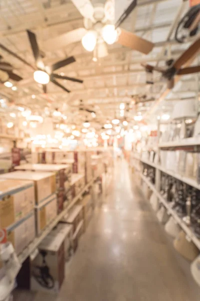 Blurry Abstract Wide Selection Ceiling Fans Lights Display Home Improvement — Stock Photo, Image