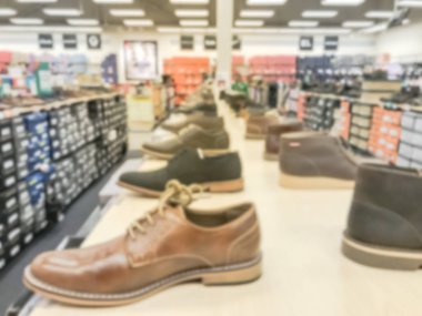 Elbise ayakkabı ekranda çeşitli soyut bulanık Amerikan Ayakkabı Mağazası